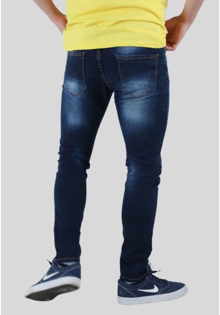 Pantalon hombre super skinny jeans lavado claro   cierre con cremallera
