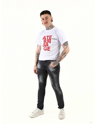 Josie jeans negro y pintura.