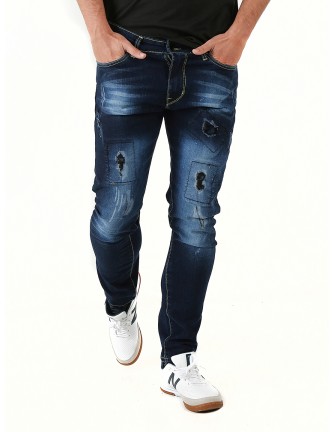 Orbe jeans azul oscuro y rotos. 2