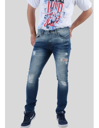 PANTALON HOMBRE SKINNY JEANS ROTO PINTUR 2