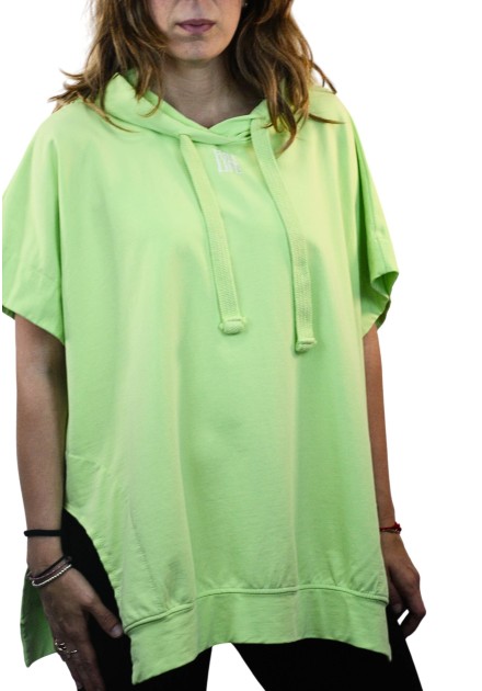 SUDADERA CAPUCHA MANGA CORTA ANCHA