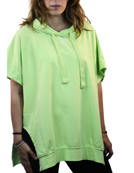 SUDADERA CAPUCHA MANGA CORTA ANCHA