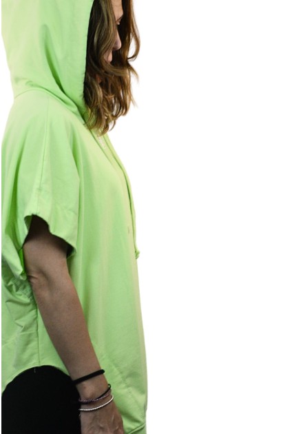 Sudadera ancha manga corta