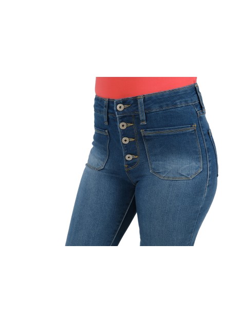  corte campana con bolsillos plastron