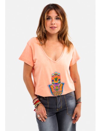 Camiseta manga corta pico.