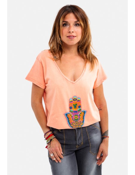 Camiseta manga corta pico.