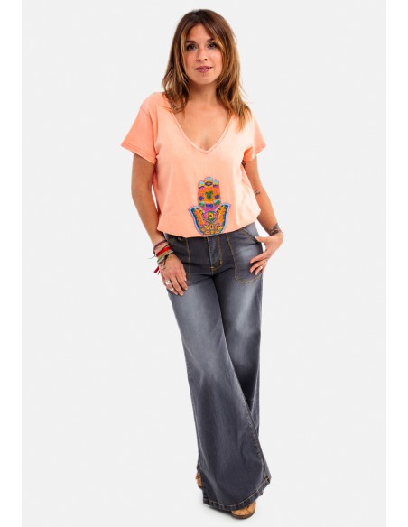 Camiseta manga corta pico.